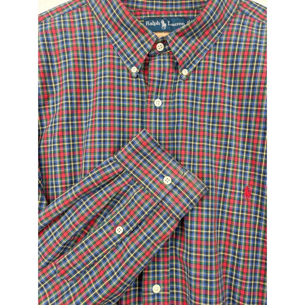 Ralph Lauren Plaid Shirt Mens 4XB Big Classic Fit Button Down Heritage